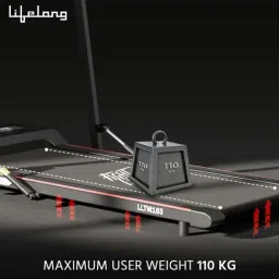 Lifelong LLTM163 Walking Pad Treadmill for Home 2.5Hp Peak Dc Motor - Foldable 110Kg Capacity ,Black image 5