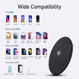 UNIGEN Unipad 200 15 W  Black Wireless Charging Pad, UP200BK image 2