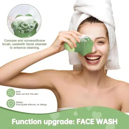 SKINSIDE Ice Roller For Face With Scrubber For Glowing Skin - Green image 2