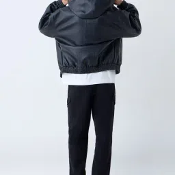 nuon men Nuon by Westside Black Cargo-Style Relaxed-Fit Jeans image 2