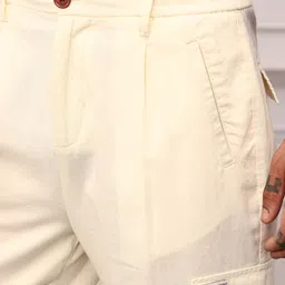 Mr Bowerbird Men Pleated Cotton Linen Cargos image 4