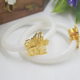 SATTIK (Pack of 2) Plastic Gold-plated Shakha Pola image 2