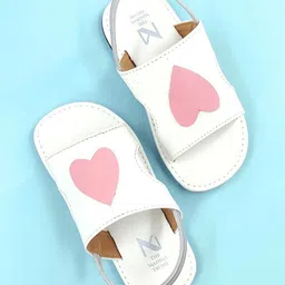 The Madras Trunk Heart Designed Sandals - White-picture-17