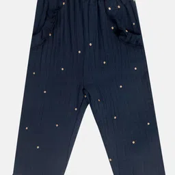 MINI KLUB Cotton Polka Dots Printed Pajama - Blue-picture-31