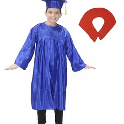 Kaku Fancy Dresses Full Sleeves Graduation Costume Set - Blue-picture-15