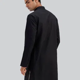 UATHAYAM Mandarin Collar Cotton Straight Long Kurta image 4