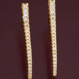 Kushal's Fashion Jewellery 92.5 Pure Silver Classic Half Hoop Earrings-picture-15