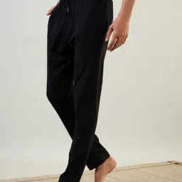 SleepZ by Raymond Black Cotton Regular Fit Lounge Pants image 3