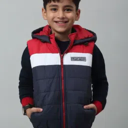 Cantabil Kids Navy Color Block Jacket-image-68