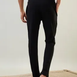 SleepZ by Raymond Black Cotton Regular Fit Lounge Pants image 2