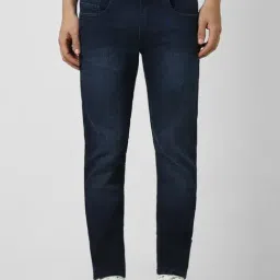 Van Heusen Navy Cotton Skinny Fit Jeans-picture-36