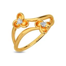 Kisna Diamond & Gold Jewellery Sahana For Her 18k (750) Diamond & Gold Ring For Women-picture-45