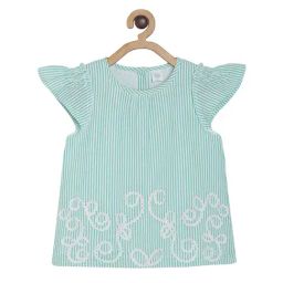 MINIKLUB Girls Green Embroidered Top-picture-33