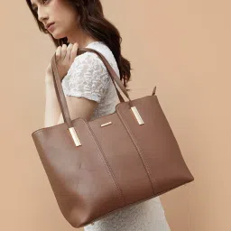 Code by Lifestyle Brown Printed Totes image 3