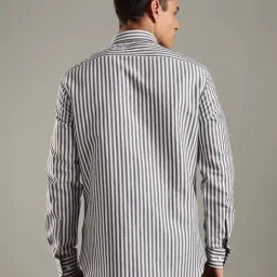 Tommy Hilfiger Blue Cotton Regular Fit Striped Shirt image 2