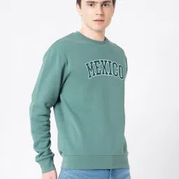 Red Tape Green Regular Fit Graphic Sweatshirt image 3