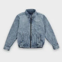 TOMMY HILFIGER Boys Blue Regular Fit Cotton Jacket-image-92