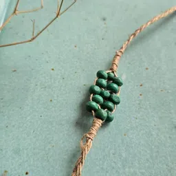 Studio Anviksha Wooden Beaded Jute Thread Rakhi-picture-31