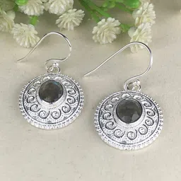 Zhupuk Circular Crystals Stone Drop Earrings-picture-13