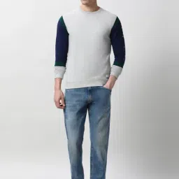 Peter England Grey Cotton Slim Fit Sweatshirt image 5