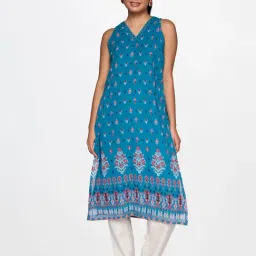 Global Desi Blue Printed Kurta-picture-35