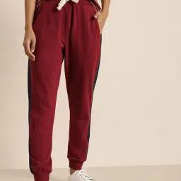 Dillinger Maroon Cotton Joggers-image-28