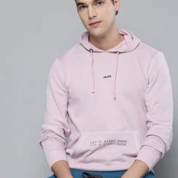 ALCIS Pink Regular Fit Hooded Sweatshirt-picture-32