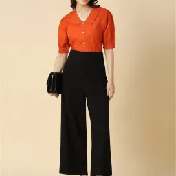 Allen Solly Orange Cotton Regular Fit Top image 3