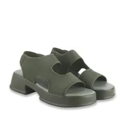 Shoetopia Women's Green Ankle Strap Sandals image 3