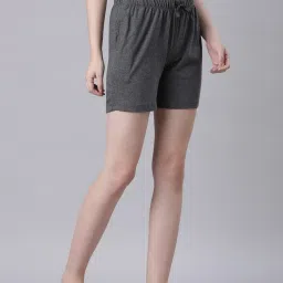 TWIN BIRDS Grey Plain Night Shorts image 3