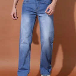 DENIMLOOK Men Mildly Distressed Light Fade Stretchable Jeans-picture-32