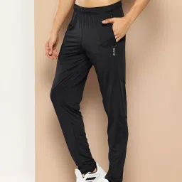 ALCIS Black Slim Fit Sports Trackpants image 3