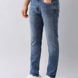 U.S. Polo Assn. Blue Cotton Slim fit Solid Jeans image 3