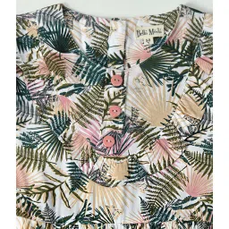 Bella Moda Kids Multicolor Printed Full Sleeves Fit & Flare Dress image 3