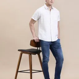 Crocodile Beige Viscose Rayon Printed Regular Fit Shirt image 5