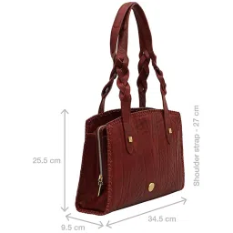 Hidesign SAHARA Red Textured Medium Shoulder Handbag image 3