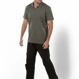 celio Celio* Grey Space Regular Fit Polo T-Shirt image 3