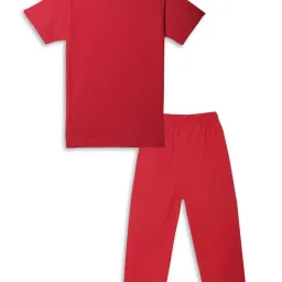 Vimal Jonney Kids Red & Yellow Printed T-Shirt Set image 3