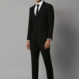 Louis Philippe Black Slim Fit Two Piece Suits image 3