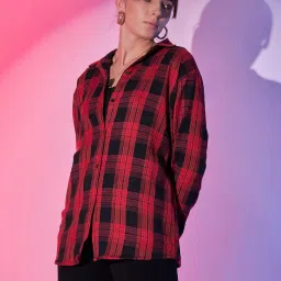 BUYNEWTREND Red Check Shirt image 3