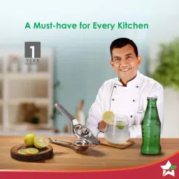 Wonderchef Silver Stainless Steel Ambrosia Lemon Squeezer with Bottle Opener image 2