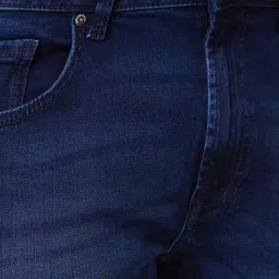 Spykar Blue Regular Fit Lightly Washed Jeans image 4