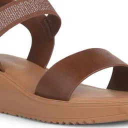 Bata Women's Brown Ankle Strap Sandals image 4