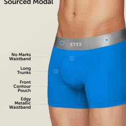 XYXX Brilliant Blue Micro Modal Trunks image 3