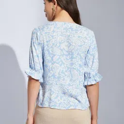 Latin Quarters Blue Regular Fit Printed Shirt image 2