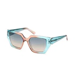 Guess GUS789689P53SG Green UV Protected Hexagon Sunglasses for Women-image-94