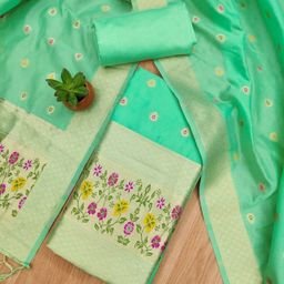 LeeliPeeri Designer Ethnic Motifs Woven Design Banarasi Silk Unstitched Dress Material-picture-11