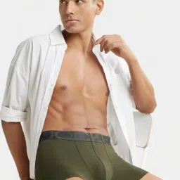 Jockey IC28 Green Microfiber Elastane Stretch Trunks with Moisture Move Treatment image 4