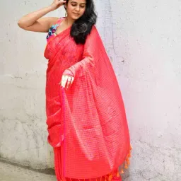 Sundarii Pink Cotton Saree-picture-31