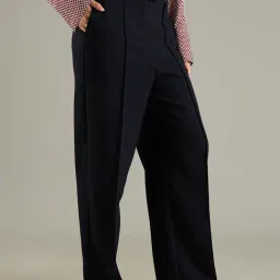Tommy Hilfiger Navy Relaxed Fit Trousers image 4